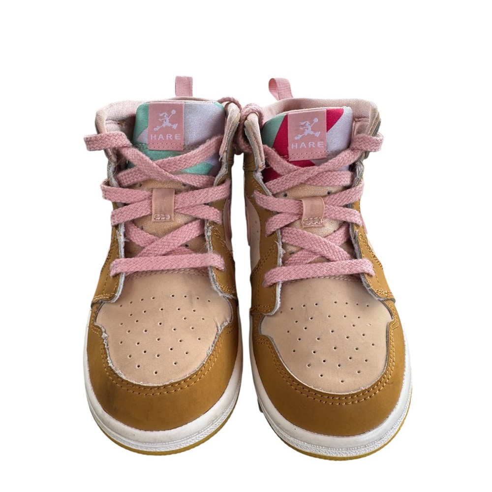 2015 Air Jordan 1 Mid ‘Hare/Lola Bunny’ Wheat Pink Glaze kids